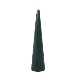 Kerze konisch LED 6,8x30 cm pinie grün | A148178