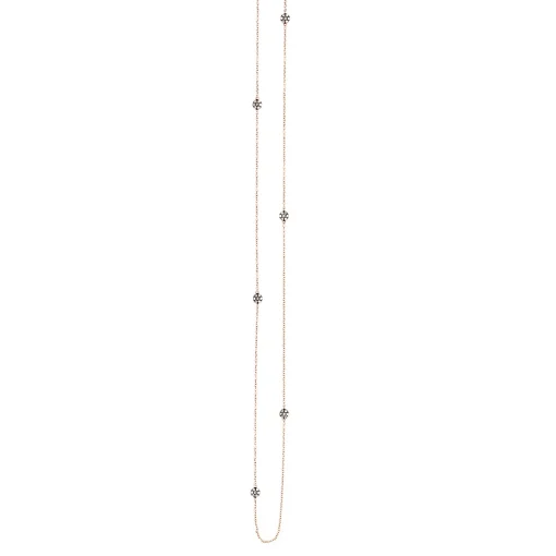 Kette 70 cm Roségold 750/- braune Diamanten 0,54 ct. | A139726