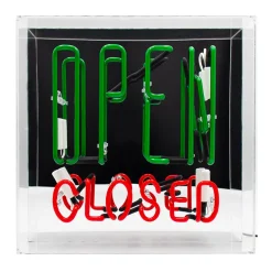 Large Acrylic Box Neon - Open / Closed | A202488