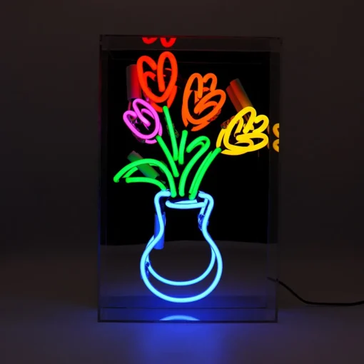 Large Acrylic Box Neon - Tulips | A189000