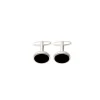 Manschettenknöpfe oval Onyx Sterlingsilber 925 | A171031