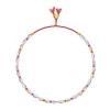 Mini-Süßwasserperlen- und Glasperlenarmband pink/orange/rot | A181305