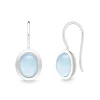 Ohrhänger oval Sterlingsilber 925 Blautopas | A145862