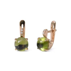 Ohrhänger Roségold 750/- Peridot 3,1 ct Diamanten 0,03 ct G VS | A139716