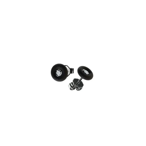 Ohrstecker Kautschuk 2 Brillanten 0,20 ct W si Weißgold 750/- | A132969