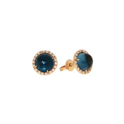 Ohrstecker Roségold 750/- London Topas 3,65 ct Diamanten 0,14 ct G SI | A139273