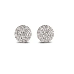 Ohrstecker rund mittel Weißgold 750 Diamanten 0,28 ct G VS | A139609