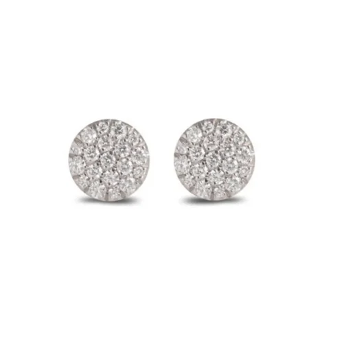 Ohrstecker rund mittel Weißgold 750 Diamanten 0,28 ct G VS | A139609