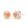 Ohrstecker Sterlingsilber 925 Mondstein pink/orange | A145443