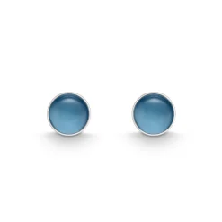 Ohrstecker Sterlingsilber 925 Blautopas London blau | A144332
