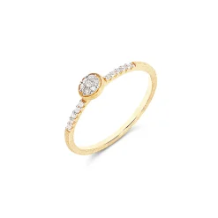 Ring 750/- Gelbgold Diamanten 0,097 ct W54 | A177804