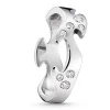 Ring Center Diamanten 0,16 ct Weißgold 750 W56 | A114488