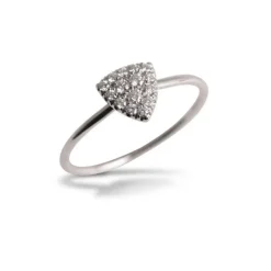 Ring dreieck Weißgold 750 Diamanten 0,15 ct G SI W54 | A139706
