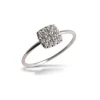 Ring eckig Weißgold 750 Diamanten 0,17 ct G SI W54 | A139976