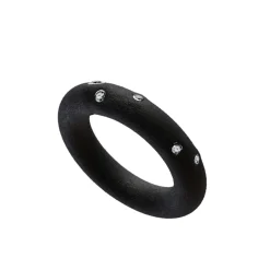 Ring Kautschuk 5 Brillanten 0,08 ct W si Weißgold 750/- | A132750
