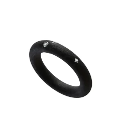 Ring Kautschuk 3 Brillanten 0,04 ct W si Weißgold 750/- | A132984