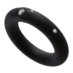 Ring Kautschuk 3 Brillanten 0,06 ct W si Weißgold 750/- | A132748