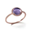 Ring Roségold 750/- Amethyst 1,5 ct Diamanten 0,13 ct G VS W53 | A139852