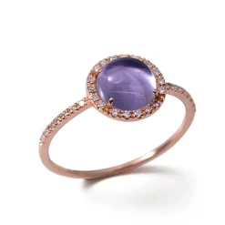 Ring Roségold 750/- Amethyst 1,5 ct Diamanten 0,13 ct G VS W55 | A139970