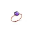 Ring Roségold 750/- Amethyst 1,5 ct Diamanten 0,05 ct G VS W53 | A139732