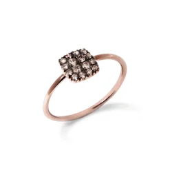 Ring Roségold 750/- braune Diamanten 0,17 ct W54 | A138996