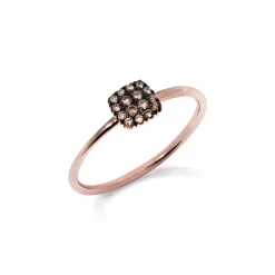 Ring Roségold 750/- braune Diamanten 0,08 ct W55 | A139010
