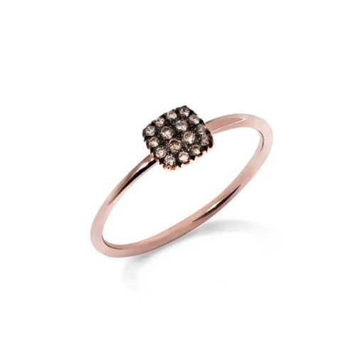 Ring Roségold 750/- braune Diamanten 0,08 ct W55 | A139010