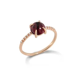 Ring Roségold 750/- Granat 1,95 ct Diamanten 0,05 ct G VS W54 | A139847