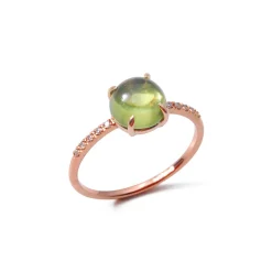 Ring Roségold 750/- Peridot 1,65 ct Diamanten 0,05 ct G VS W52 | A138994
