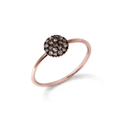Ring rund Roségold 750/- braune Diamanten 0,15 ct W52 | A139610