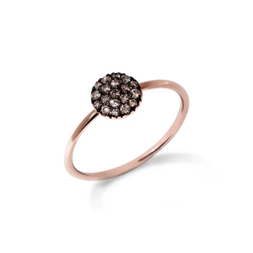 Ring rund Roségold 750/- braune Diamanten 0,15 ct W52 | A139610