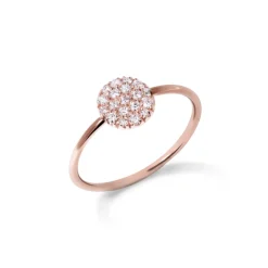 Ring rund Roségold 750/- Diamanten 0,13 ct G VS W55 | A139841