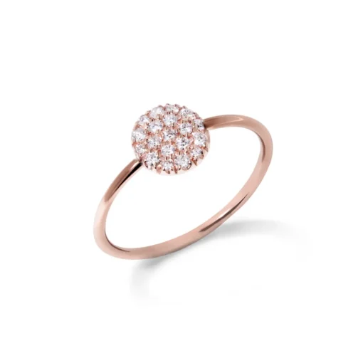 Ring rund Roségold 750/- Diamanten 0,13 ct G VS W55 | A139841