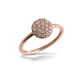 Ring rund Roségold 750 Diamanten 0,31 ct G VS W54 | A139988