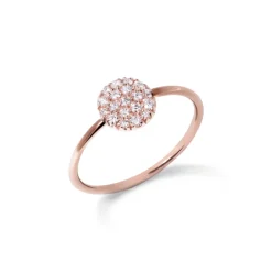 Ring rund Roségold 750/- Diamanten 0,13 ct G VS W53 | A139278