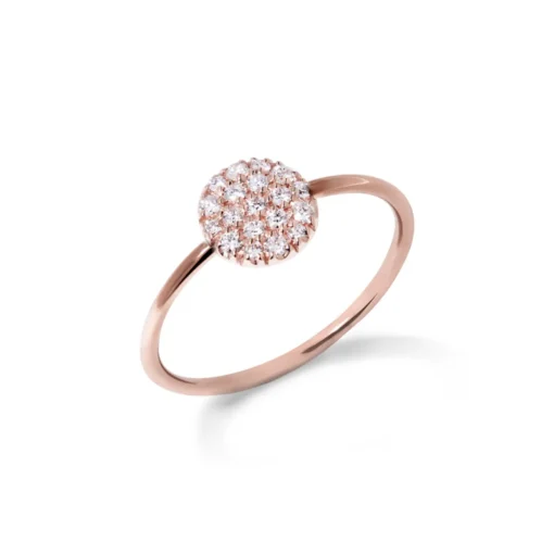 Ring rund Roségold 750/- Diamanten 0,13 ct G VS W53 | A139278