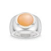 Ring Sterlingsilber 925 Mondstein pink/orange W52 | A144410