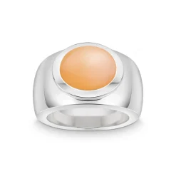 Ring Sterlingsilber 925 Mondstein pink/orange W52 | A144410