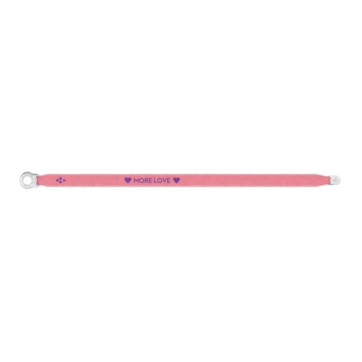 Satin-Armband MORE LOVE rosa | A181292