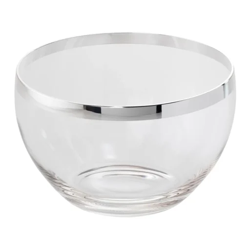 Schale 26 cm Kristall/versilbert | A120070