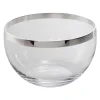 Schale 23 cm Kristall/versilbert | A120201