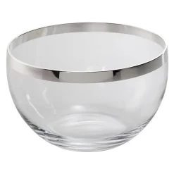 Schale 23 cm Kristall/versilbert | A120201