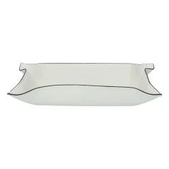 Schale rechteckig klein, Golf off-white, Naht off-white | A129613