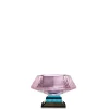 Schale 17x17 cm rosa/azurblau/braun | A195322