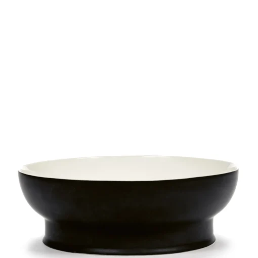 Schüssel L 28 cm schwarz/wollweiß | A177283