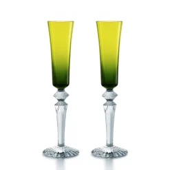 Sektflöten-Set Flutissimo moosgrün 2 Stück | A125473