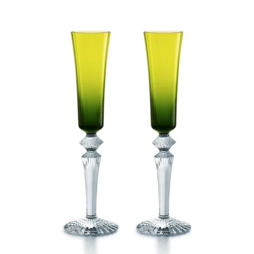 Sektflöten-Set Flutissimo moosgrün 2 Stück | A125473