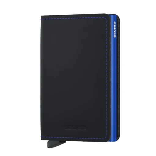Slimwallet Matte black & blue | A131871