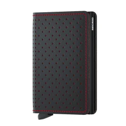 Slimwallet Perforated black red | A130439