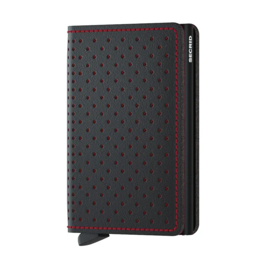 Slimwallet Perforated black red | A130439